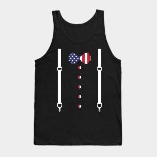 Funny 4th Of July 2021 Fourth Of July For Mens And Womens And Kids For 4th Of July Celebration Funny 4th of July 2021 US American Flag Tuxedo Costume Tank Top